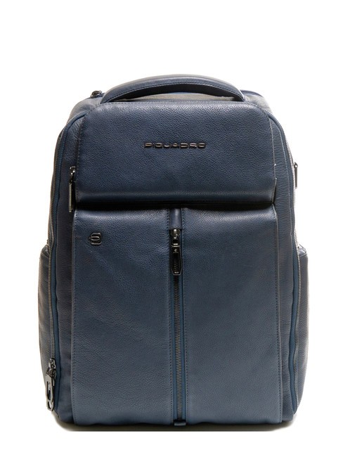 PIQUADRO HEDLEY Mochila de piel para portátil de 15,6" azul - Mochilas para portátil