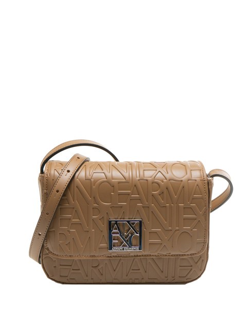 ARMANI EXCHANGE LOGO EMBOSSED Bolso bandolera, logo estampado pisco oscuro - Bolsos Mujer