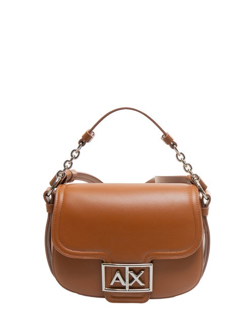 ARMANI EXCHANGE A|X BUCKLE Bolso mini redondo con bandolera whisky - Bolsos Mujer