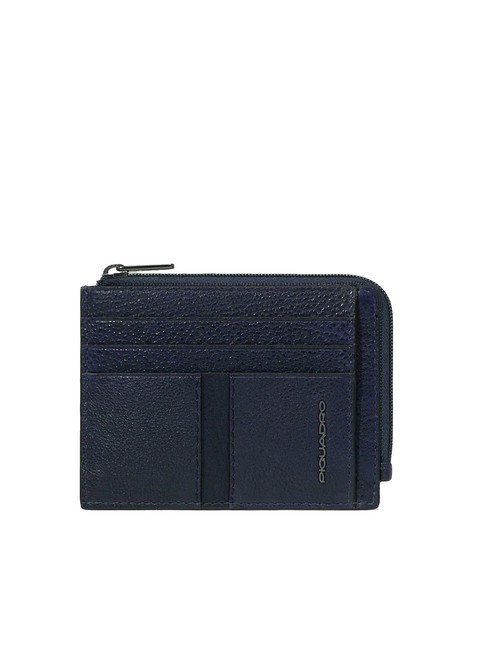 PIQUADRO WOLLEM Cartera plana de piel azul - Carteras Hombre