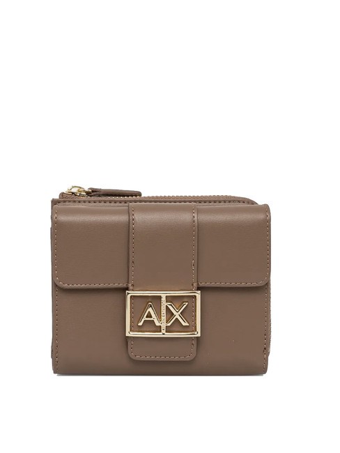 ARMANI EXCHANGE A|X BUCKLE Mini billetera con solapa y cremallera pisco oscuro - Carteras Mujer