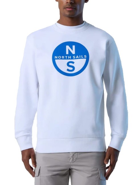 NORTH SAILS BASIC Sudadera de cuello redondo con logo estampado blanco - Sudaderas