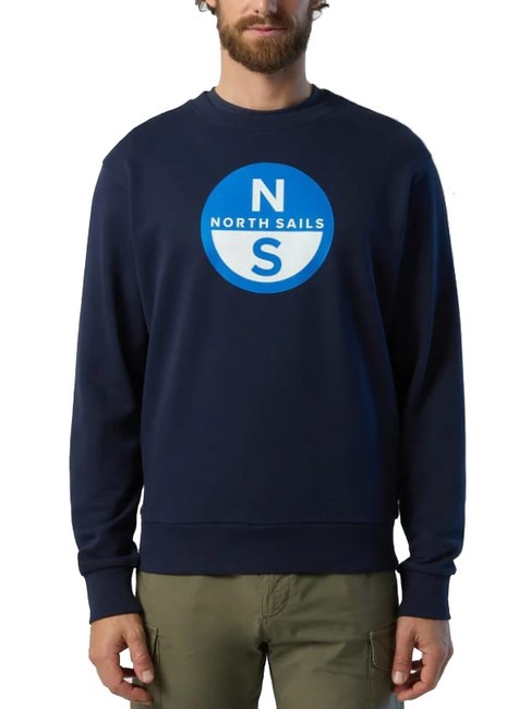 NORTH SAILS BASIC Sudadera de cuello redondo con logo estampado Azul marino - Sudaderas