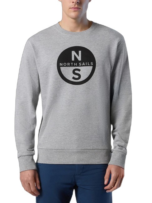 NORTH SAILS BASIC Sudadera de cuello redondo con logo estampado mezcla gris - Sudaderas