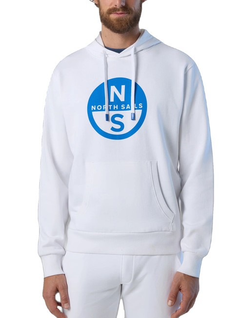 NORTH SAILS BASIC Sudadera con capucha y logo estampado blanco - Sudaderas