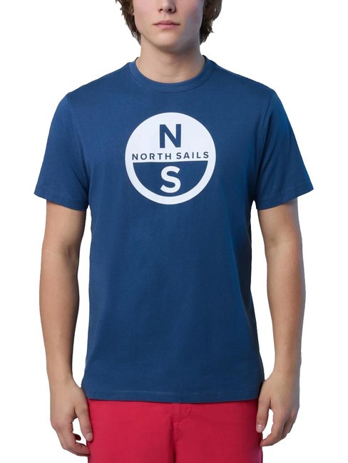 NORTH SAILS BASIC Camiseta de algodón con logo estampado Denim oscuro - camiseta