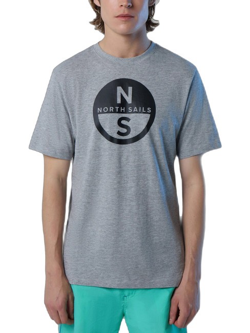 NORTH SAILS BASIC Camiseta de algodón con logo estampado mezcla gris - camiseta