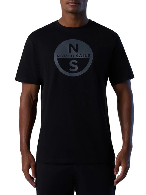 NORTH SAILS BASIC Camiseta de algodón con logo estampado negro - camiseta