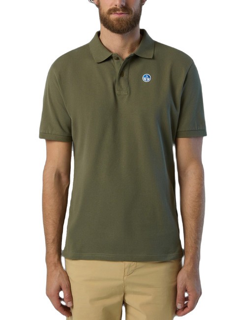 NORTH SAILS BASIC Polo de manga corta de algodón aceitunas polvorientas - camisa polo