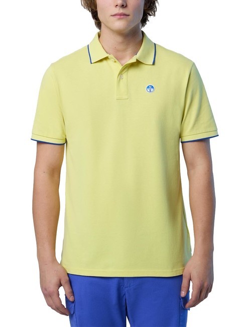 NORTH SAILS COLLAR STRIPED Polo de manga corta de algodón luz de calcio - camisa polo