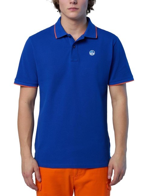 NORTH SAILS COLLAR STRIPED Polo de manga corta de algodón surf azul - camisa polo