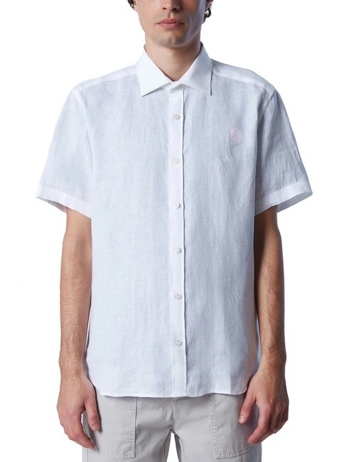 NORTH SAILS N|S Camisa de lino de manga corta blanco - Camisas de hombre