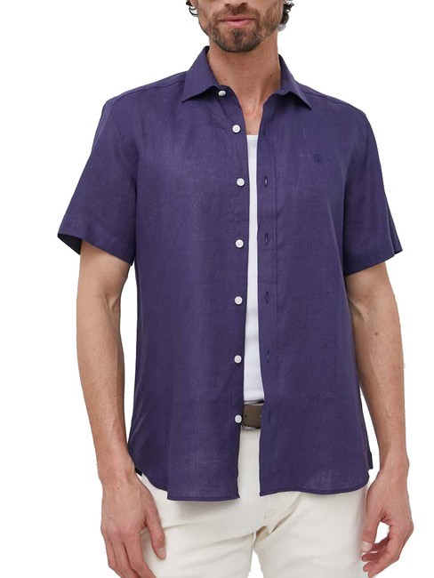 NORTH SAILS N|S Camisa de lino de manga corta Azul marino - Camisas de hombre