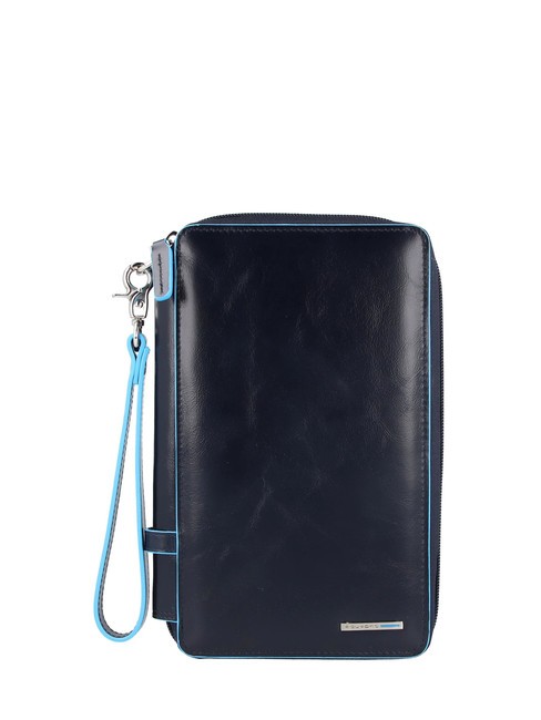 PIQUADRO BLUE SQUARE  Porta documentos de viaje, en piel. azul - Carteras Hombre