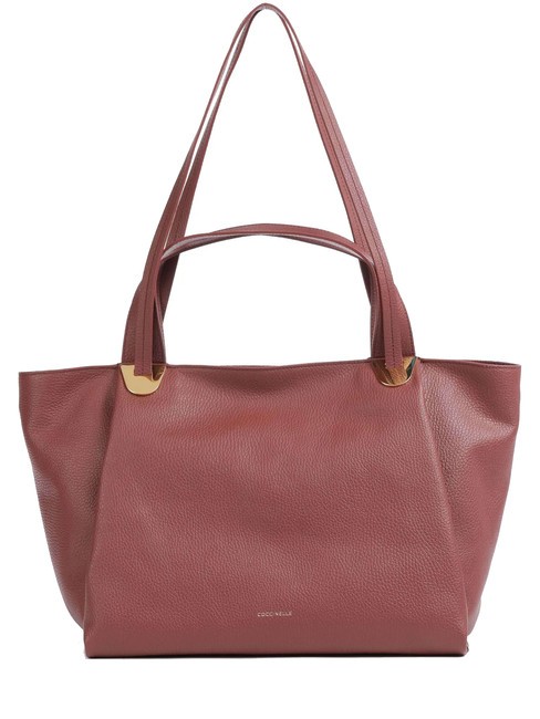 COCCINELLE OLIVER Bolso de piel con doble asa brandy - Bolsos Mujer