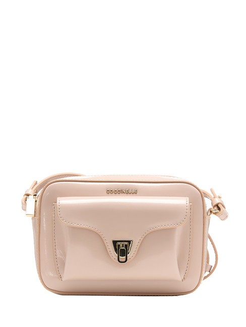 COCCINELLE BEAT SHINY CALF Mini bolso bandolera de piel brillante rosetas - Bolsos Mujer