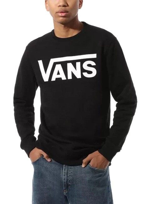 VANS VANS CLASSIC Sudadera de algodón con cuello redondo blanco negro - Sudaderas