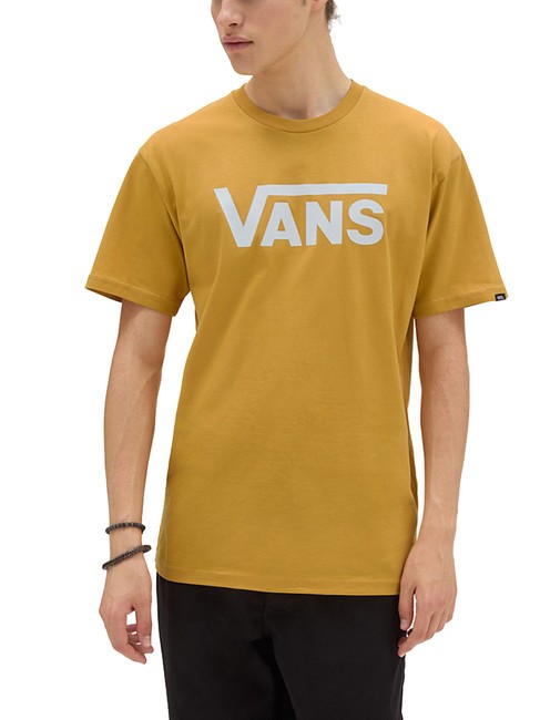 VANS CLASSIC Camiseta de algodón de manga corta narciso/blanco - camiseta