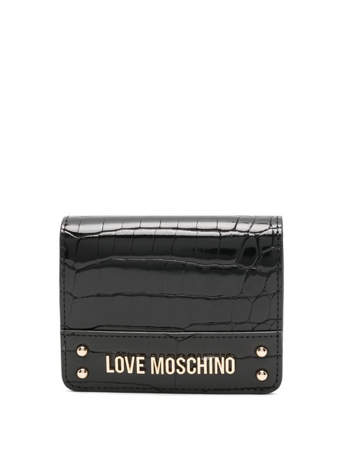 LOVE MOSCHINO SHINY CROCO Cartera de mujer negro - Carteras Mujer