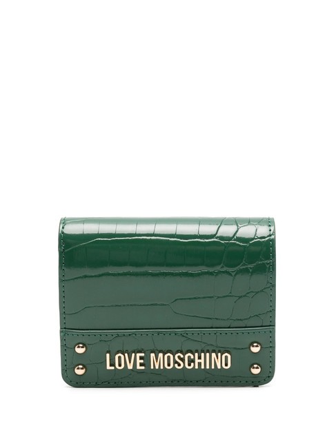 LOVE MOSCHINO SHINY CROCO Cartera de mujer verde - Carteras Mujer