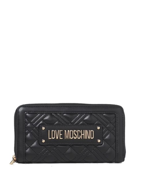 LOVE MOSCHINO QUILTED L Cartera con cremallera negro - Carteras Mujer