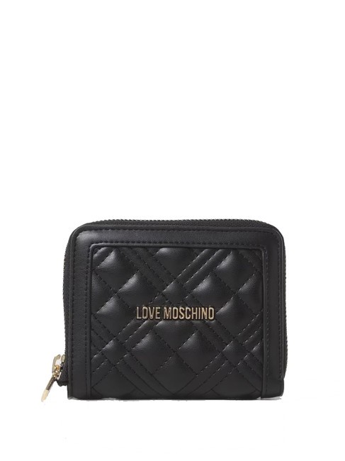 LOVE MOSCHINO QUILTED M Cartera mediana con cremallera negro - Carteras Mujer