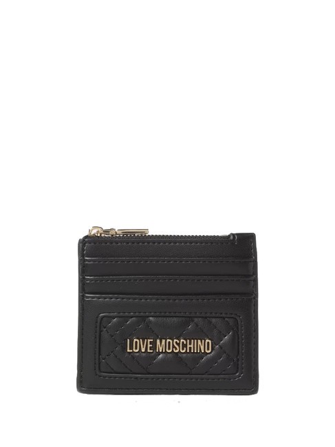 LOVE MOSCHINO QUILTED  Tarjetero / Monedero  negro - Carteras Mujer