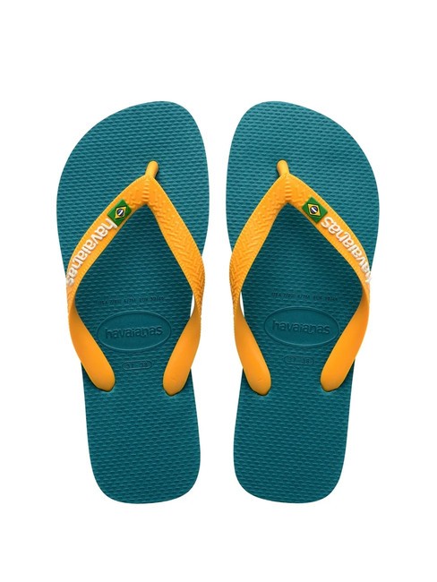 HAVAIANAS BRASIL LOGO Chanclas para hombre ambiente verde - Zapatos unisex