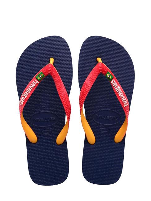 HAVAIANAS BRASIL MIX Chanclas BRASIL MIX azul marino/rojo rubí - Zapatos unisex