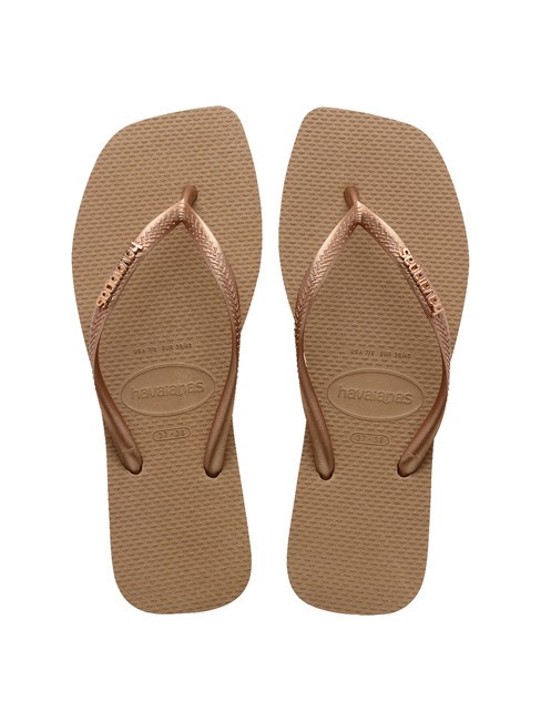 HAVAIANAS SQUARE LOGO Chancletas rosegold rosegold - Zapatos Mujer