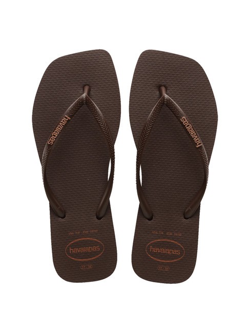 HAVAIANAS SQUARE LOGO Chanclas darkbro - Zapatos Mujer