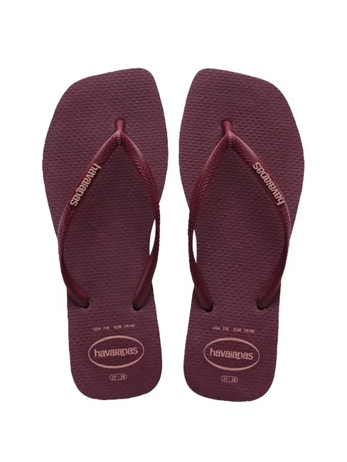 HAVAIANAS SQUARE LOGO Chanclas suelo morado - Zapatos Mujer