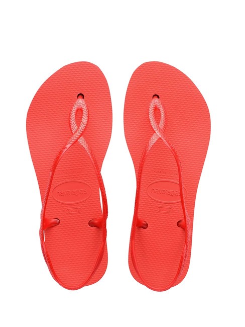 HAVAIANAS LUNA FLATFORM Sandalia tipo chancla con plataforma plana salmón - Zapatos Mujer