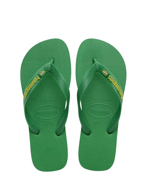 HAVAIANAS BRASIL LOGO NEON Chanclas verde patria / amarillo cítrico - Zapatos unisex