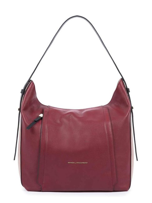 PIQUADRO  Bolso de hombro CIRCLE, en piel ROJO - Bolsos Mujer