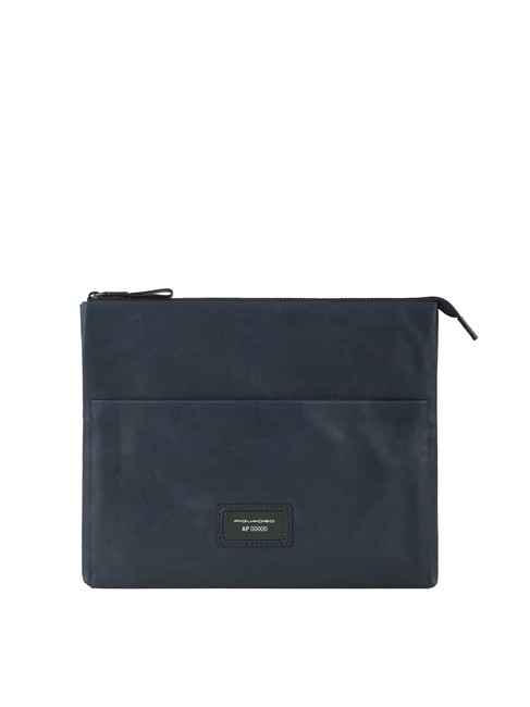 PIQUADRO HARPER Bolso de mano plano de piel azul - Fundas para tablet & Organizer