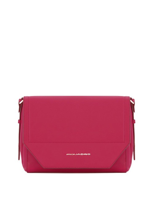 PIQUADRO CIRCLE Bolso bandolera de piel rojo 7 - Bolsos Mujer