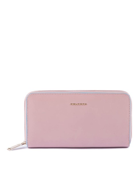 PIQUADRO BLU SQUARE Billetera de cuero CUADRADO BLU ROSA 3 - Carteras Mujer