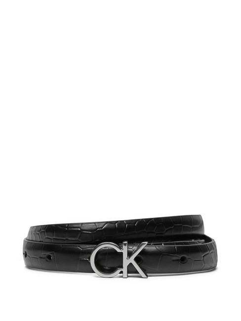 CALVIN KLEIN DAILY cinturón de cuero ck azafrán negro - Cinturones