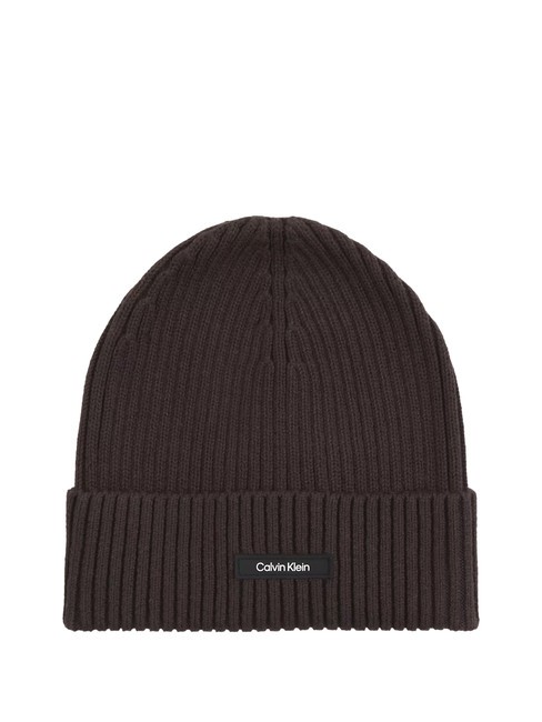 CALVIN KLEIN CLASSIC COTTON RIB Gorro en mezcla de algodón Java - Bufandas