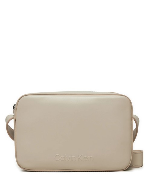 CALVIN KLEIN EMBOSSED CALVIN Bolso mini para cámara al hombro mañana gris - Bolsos Mujer