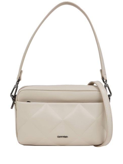 CALVIN KLEIN DIAMOND QUILT  Mini bolso bandolera, con bandolera mañana gris - Bolsos Mujer