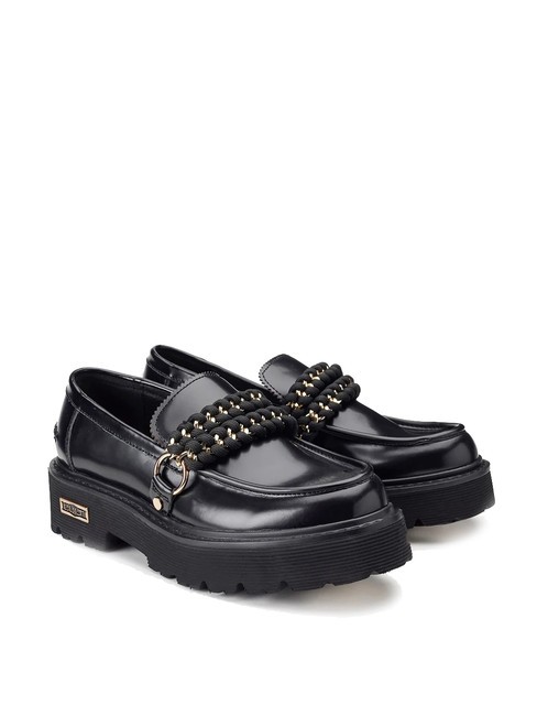 CULT SLASH 4353 Mocasines plataforma piel negro - Zapatos Mujer