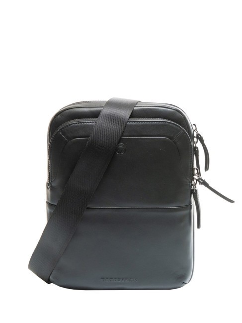 MOMO DESIGN NAPPA Bolso de cuero negro - Bandoleras Hombre