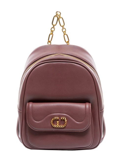 GAUDÌ CLAUDIE Mochila con asa de cadena vino - Bolsos Mujer