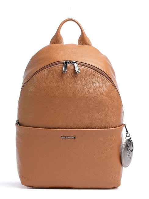 MANDARINA DUCK MELLOW  Mochila de cuero bronceado indio - Bolsos Mujer