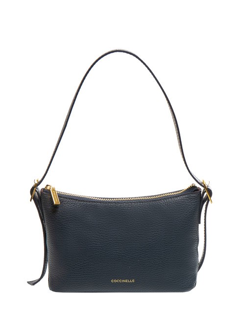 COCCINELLE CHERRY Bolso bandolera pequeño de piel azul medianoche - Bolsos Mujer