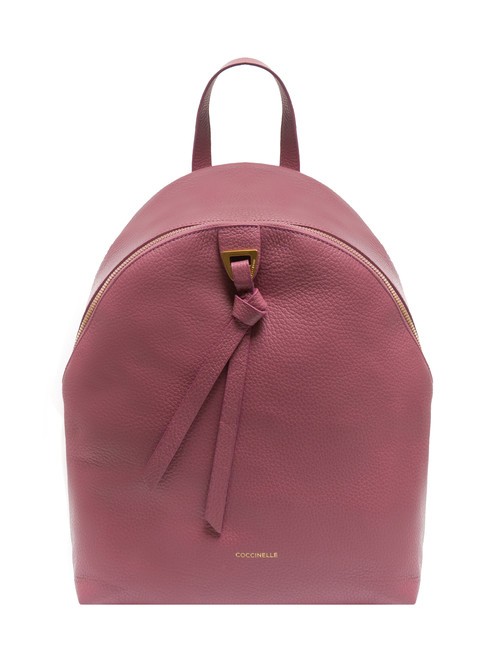 COCCINELLE JOY Mochila redonda de piel con borla. rosa pulpa - Bolsos Mujer