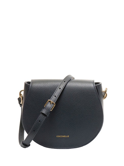 COCCINELLE ALPHA Bolso bandolera de piel con solapa azul medianoche - Bolsos Mujer