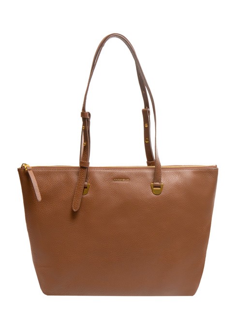 COCCINELLE LEA Bolso shopping de piel martillada BRULE - Bolsos Mujer